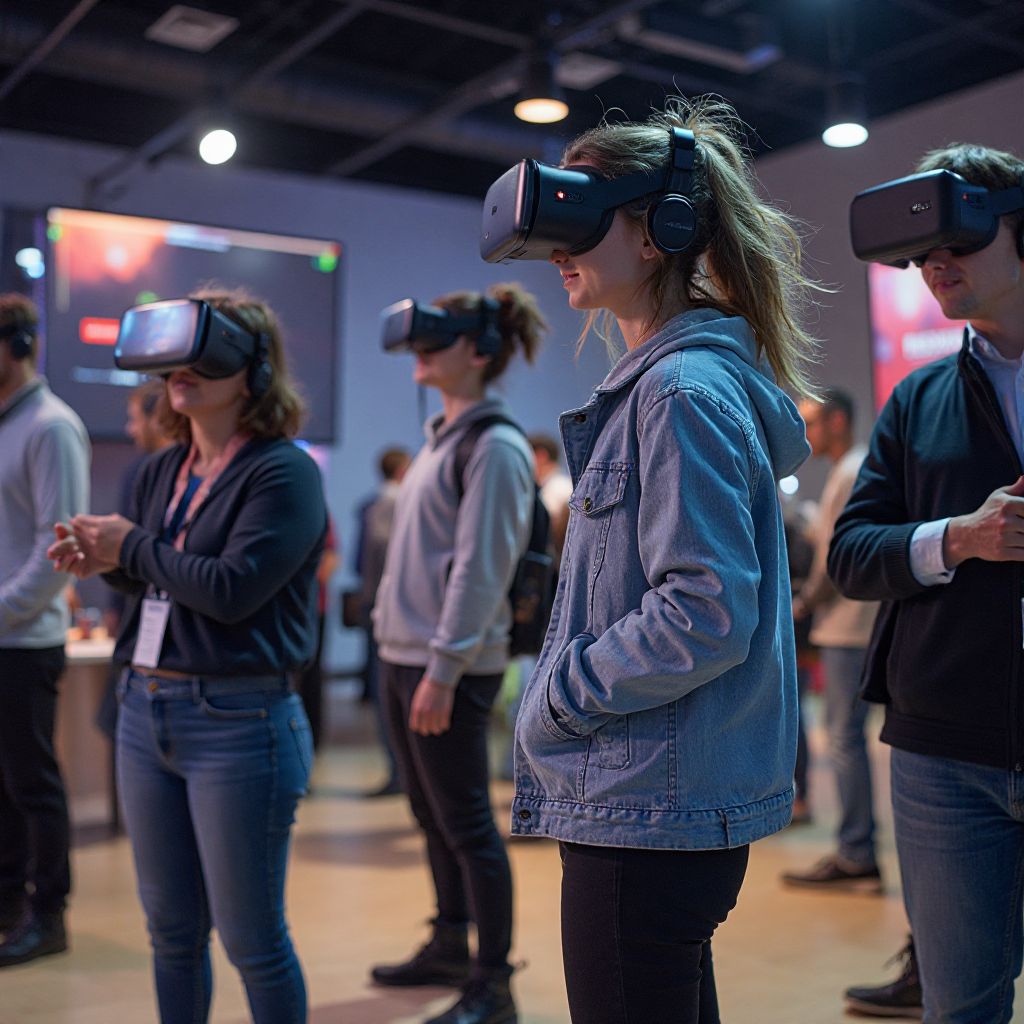 VR gaming demonstration area